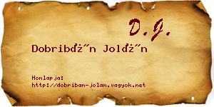 Dobribán Jolán névjegykártya